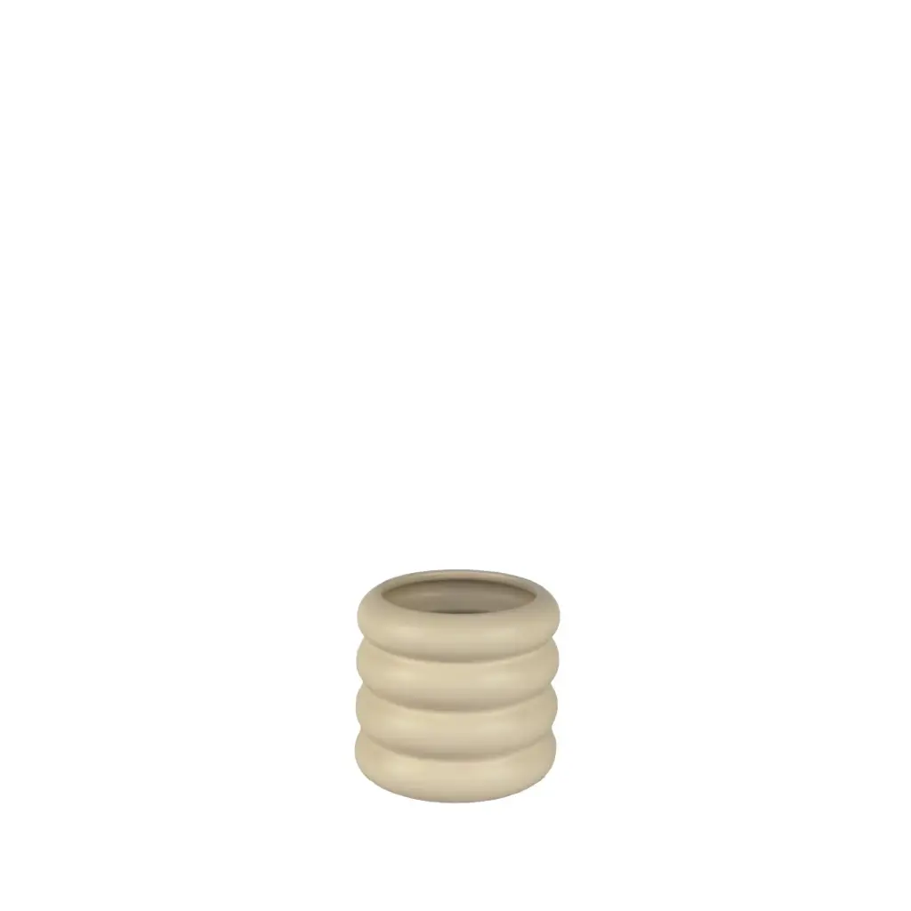 Wave pot taupe - 5.25x4.25"