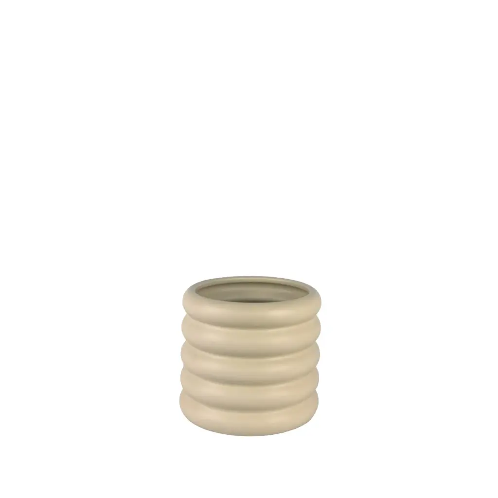 Wave pot taupe - 6.75x5.75"