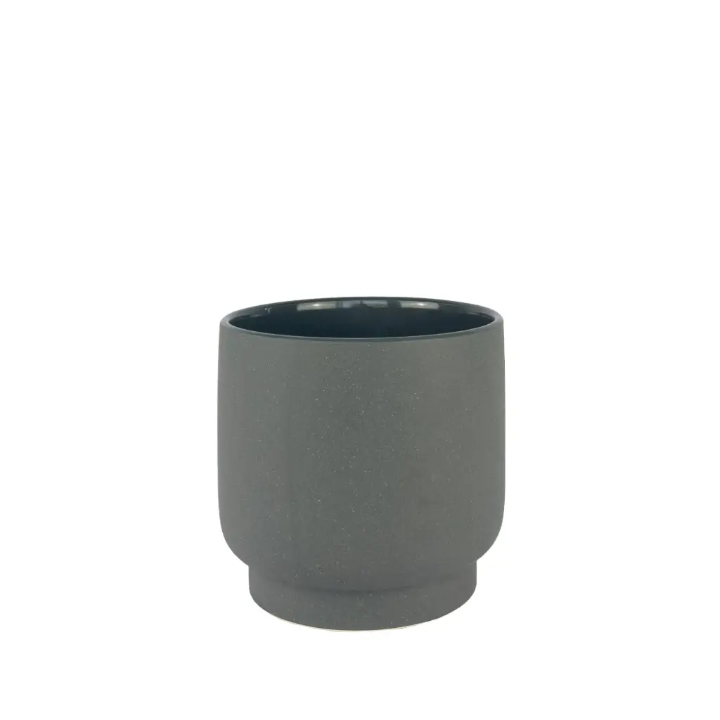 Palma pot charcoal - 8.75x8"