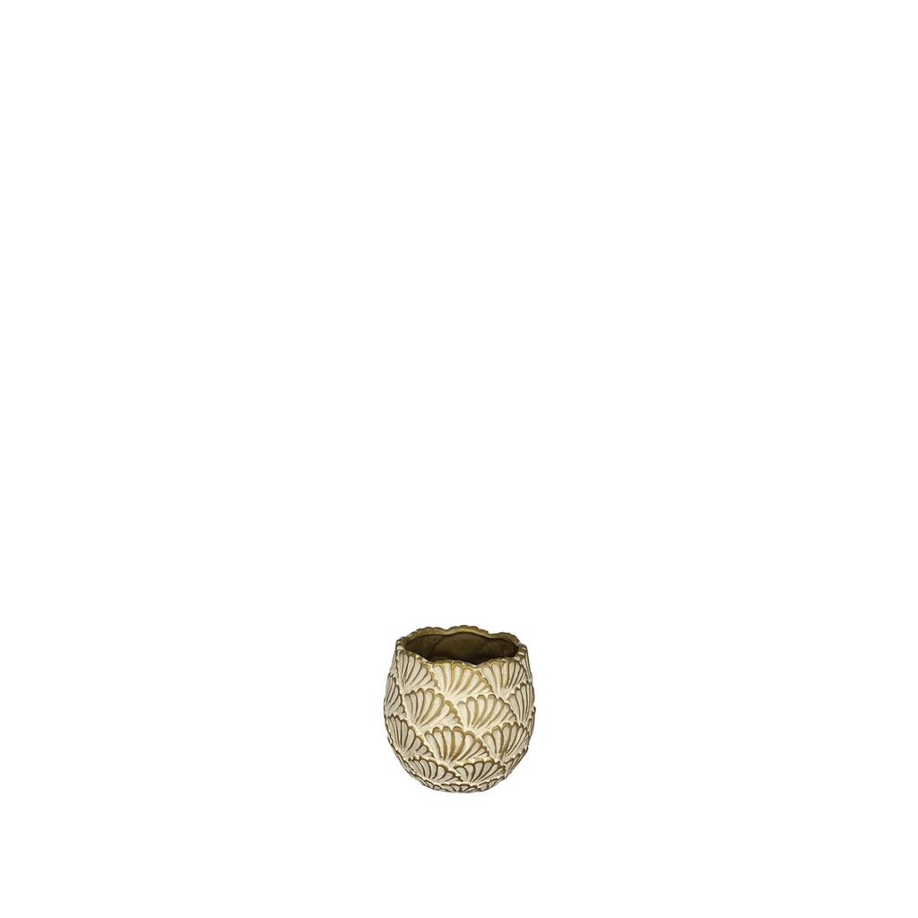 Amarina pot round gold - 3.75x4"