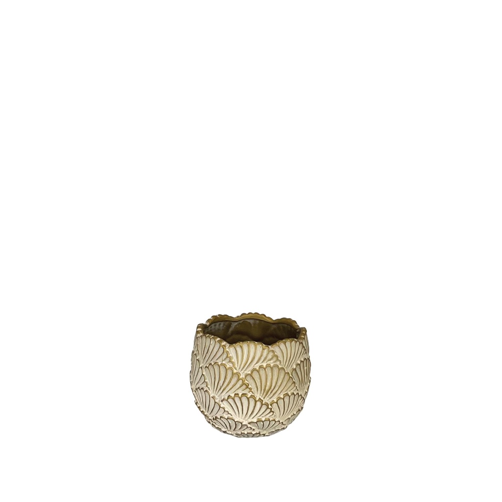 Amarina pot round gold - 5.25x4.5"