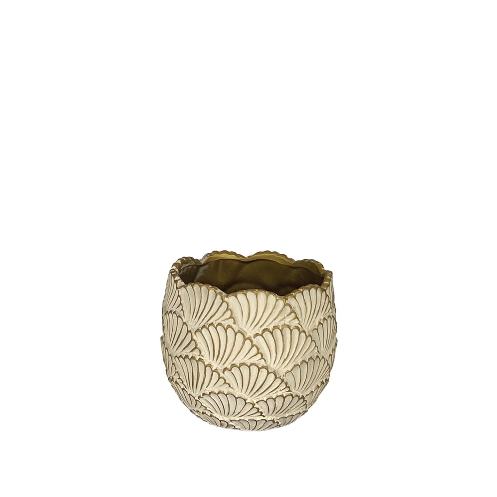 Amarina pot round gold - 7.5x6.5"