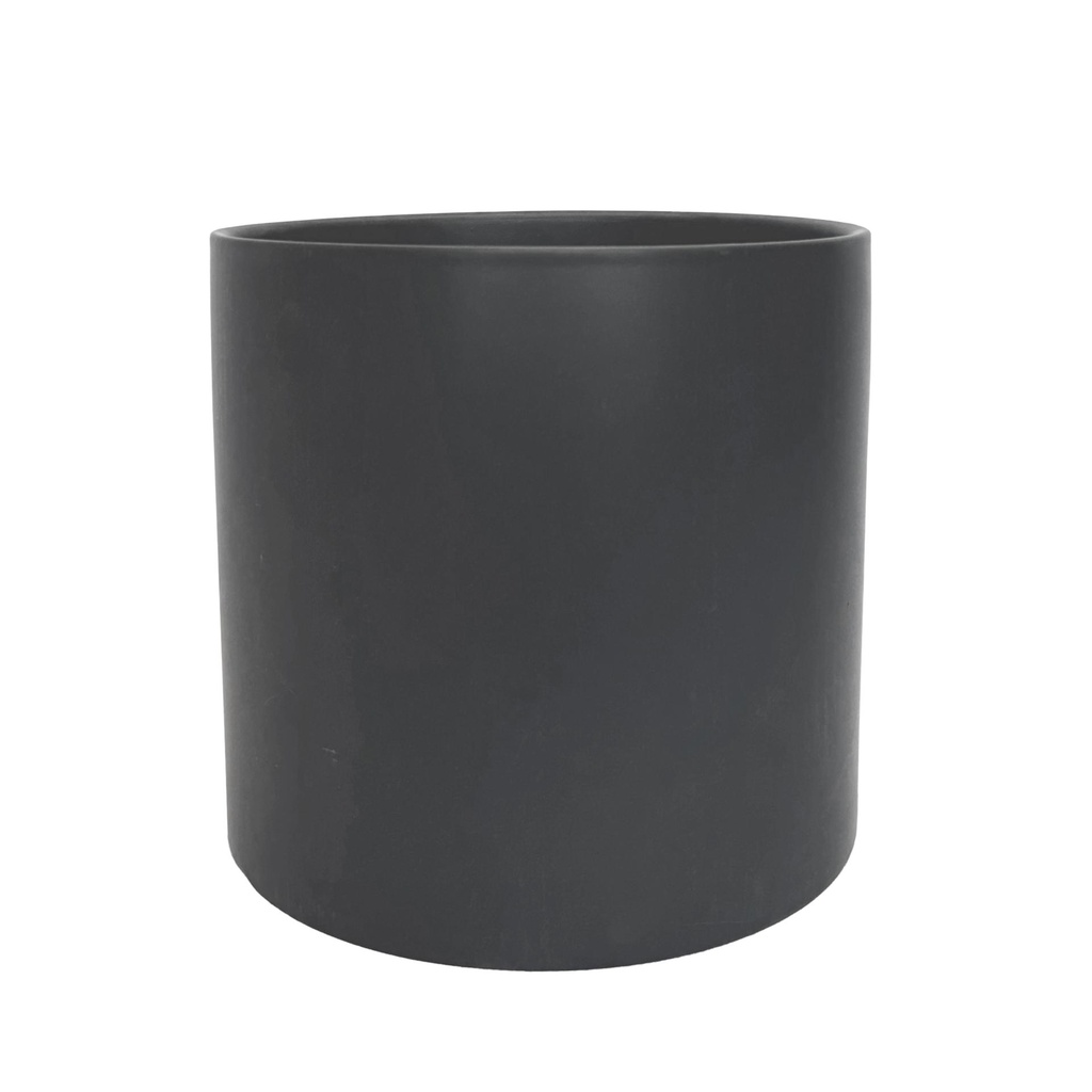 Atlas pot round matte black - 11x10.25"