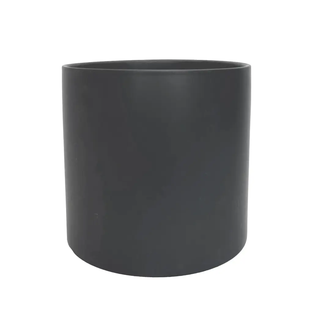Atlas pot round matte black - 11x10.25"