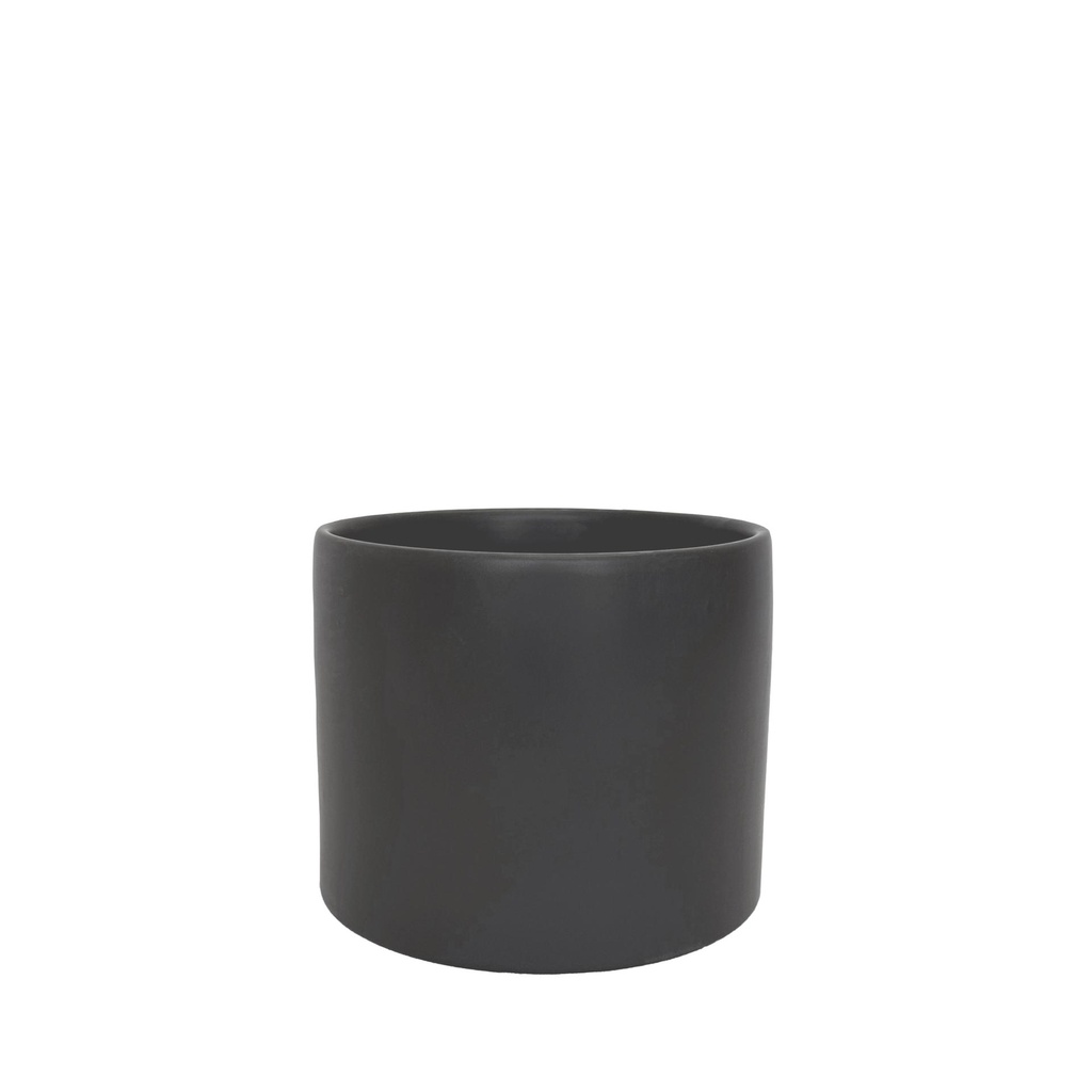 Atlas pot round matte black - 7x5.75"