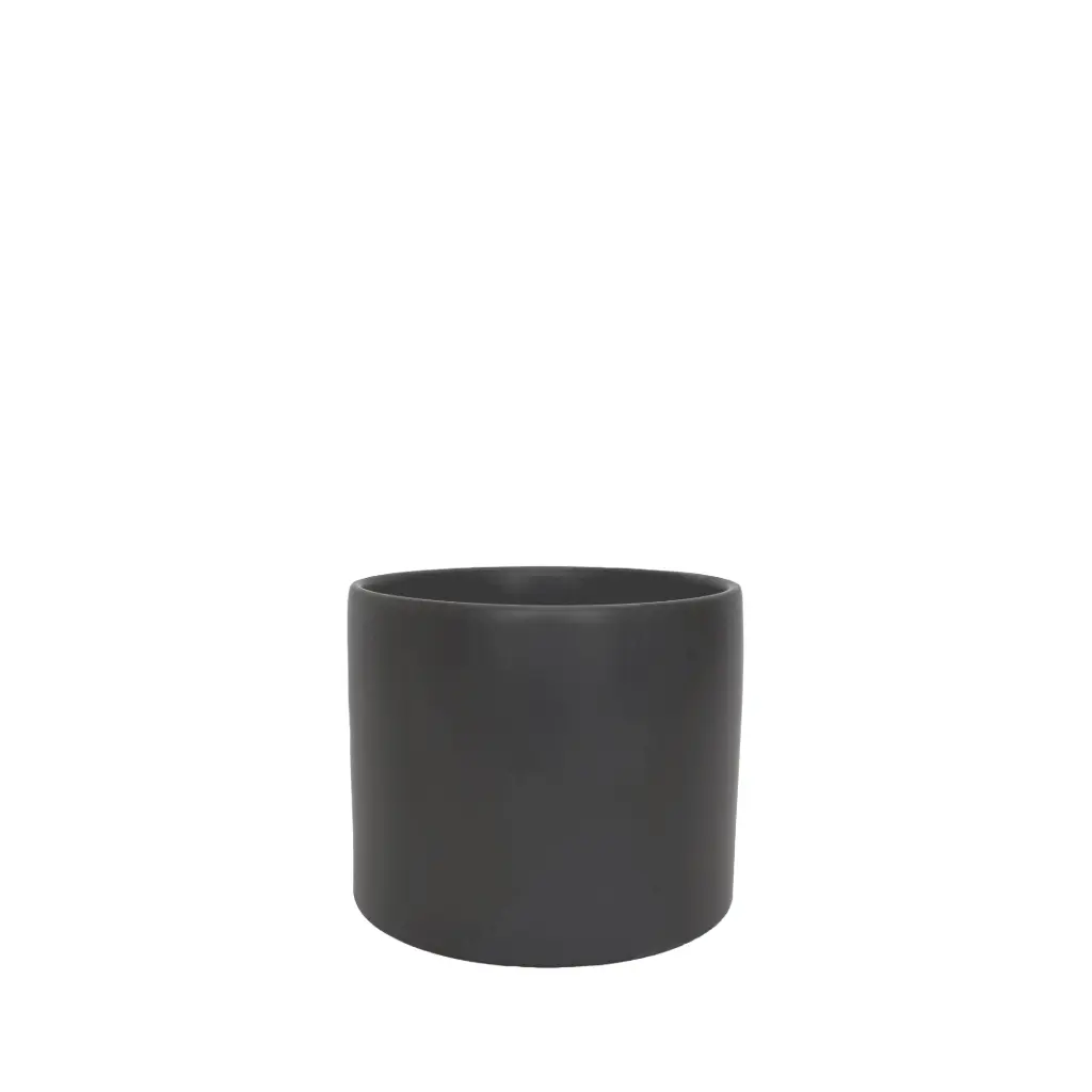 Atlas pot round matte black - 7x5.75"
