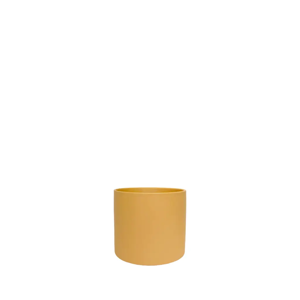 Atlas pot round matte ochre - 4.75x4"