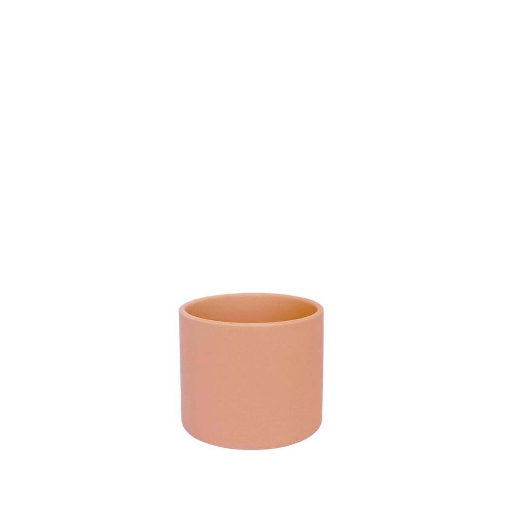 Atlas pot round matte peach - 4.75x4"