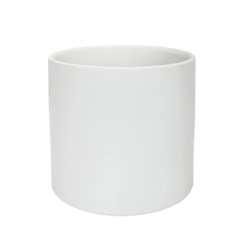 Atlas pot round matte white - 11x10.25"