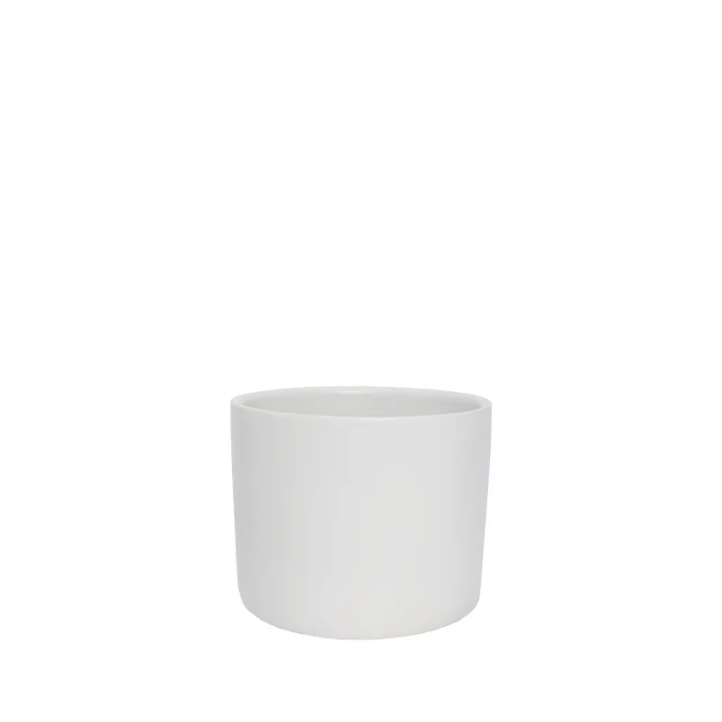 Atlas pot round matte white - 7x5.75"