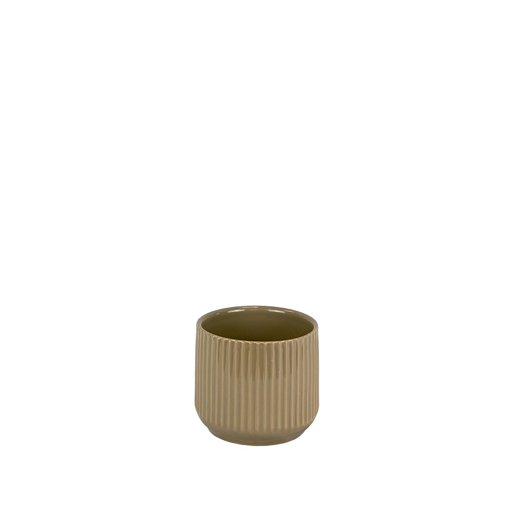 Della pot round brown - 5x4.25"