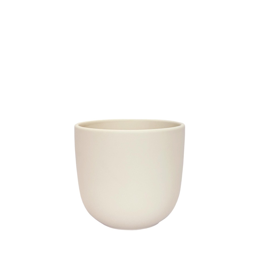 Lana pot round matte cream - 6.75x6.25"