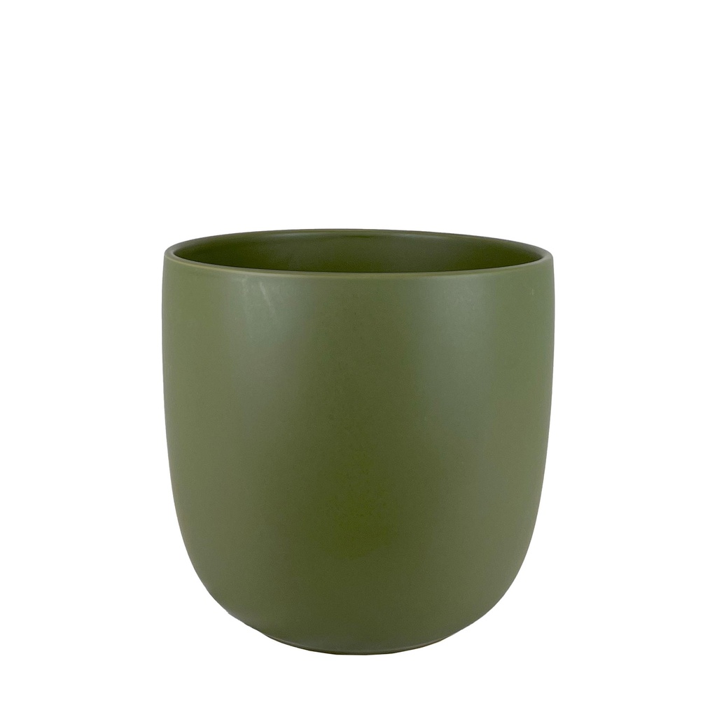 Lana pot round matte green - 11x9.75"