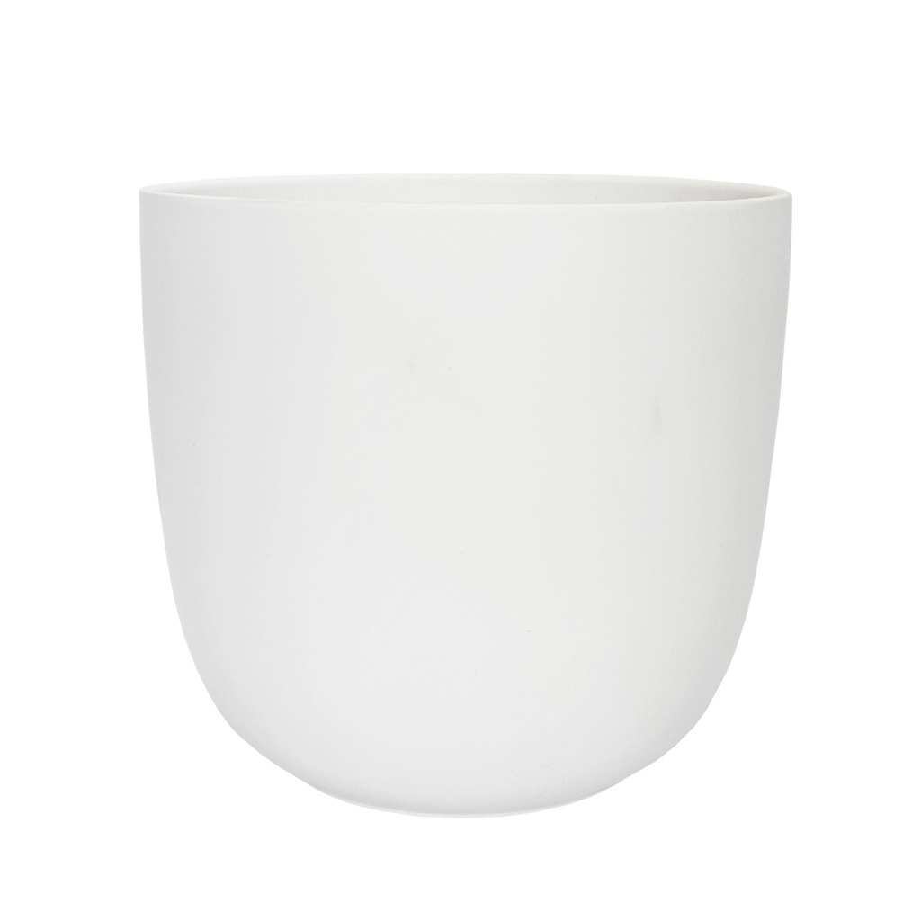 Lana pot round matte white - 11x9.75"