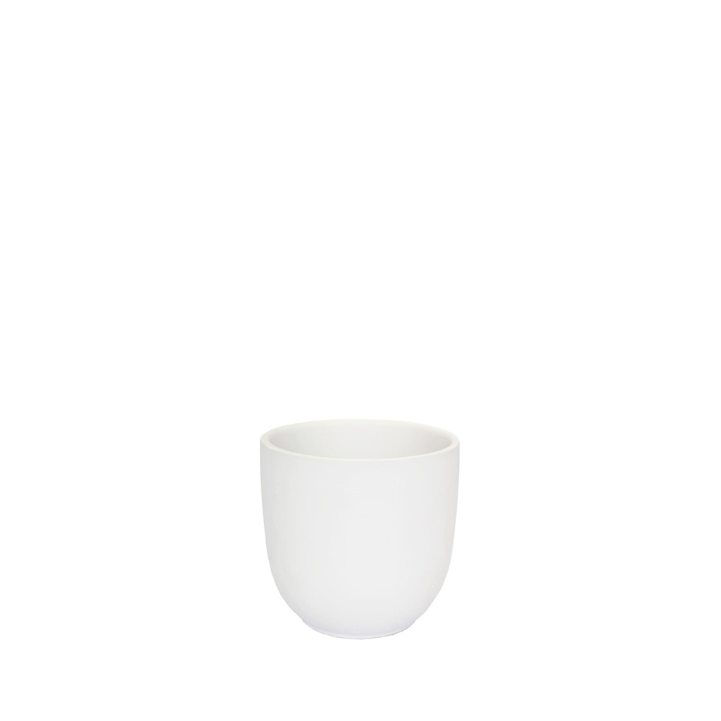 Lana pot round matte white - 4.75x4.25"
