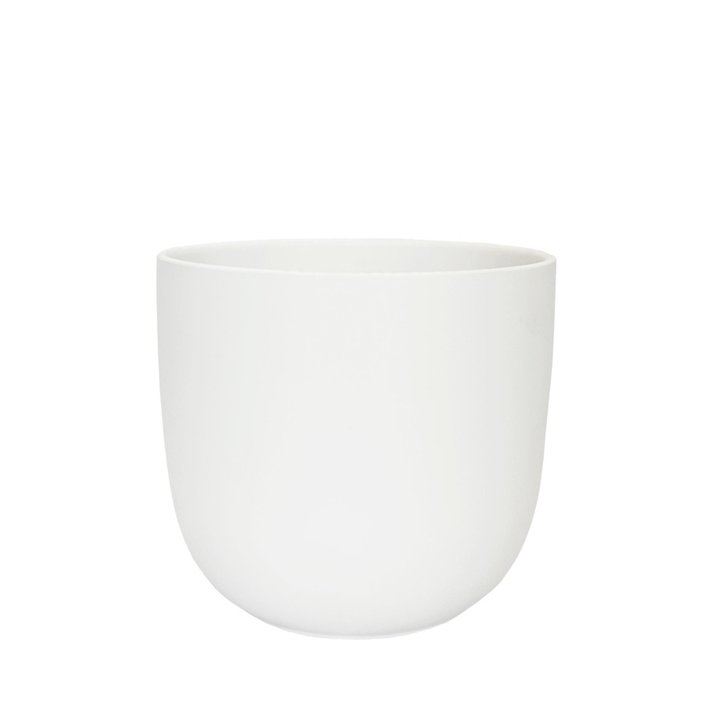 Lana pot round matte white - 8.75x8"
