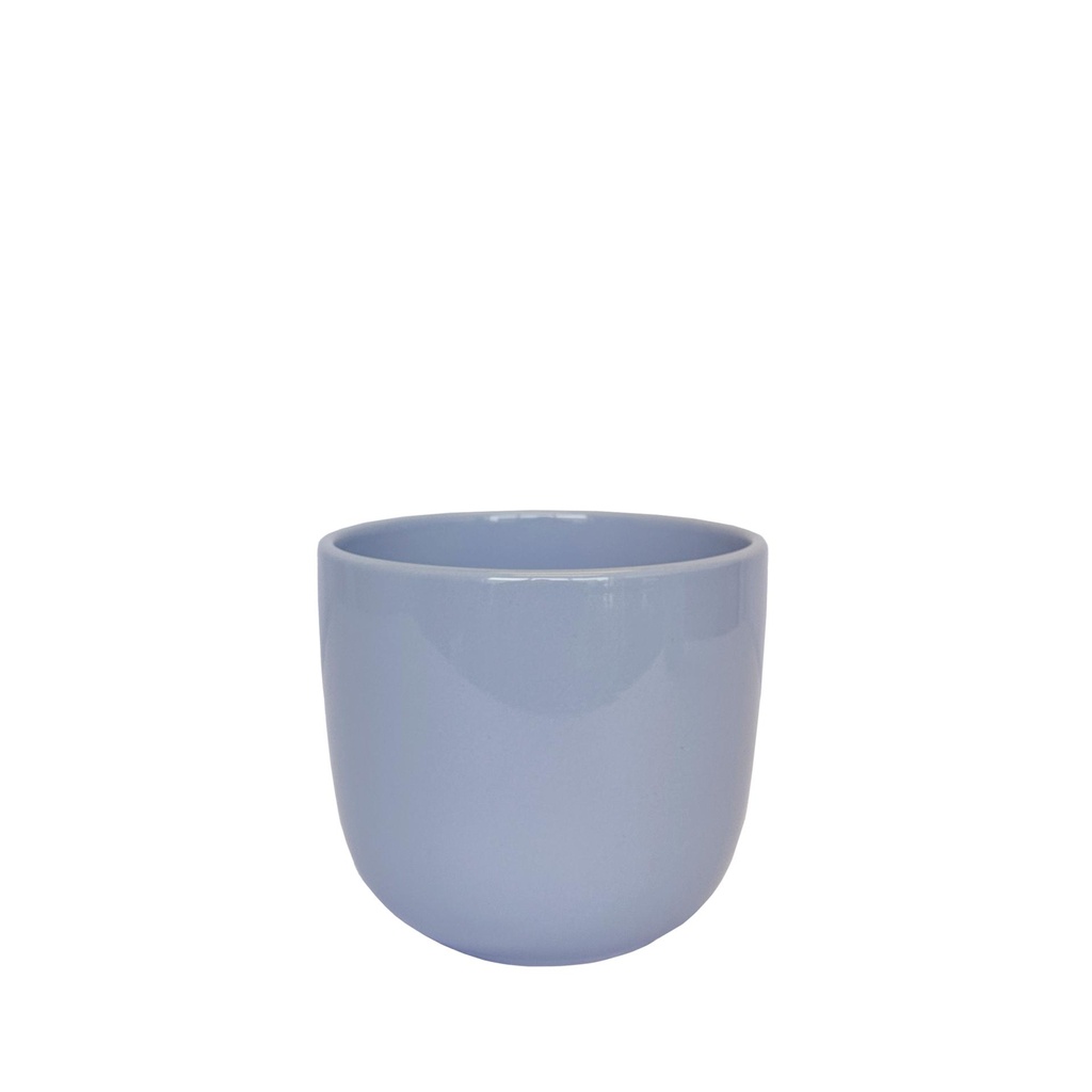 Lana pot round shiny lavender - 6.75x6.25"