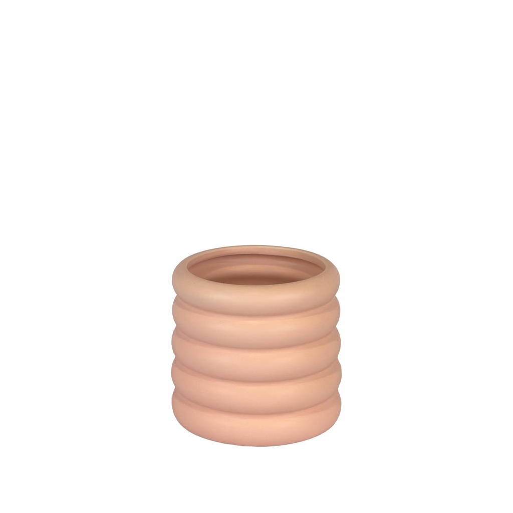 Luna pot round pink 5.75x5"