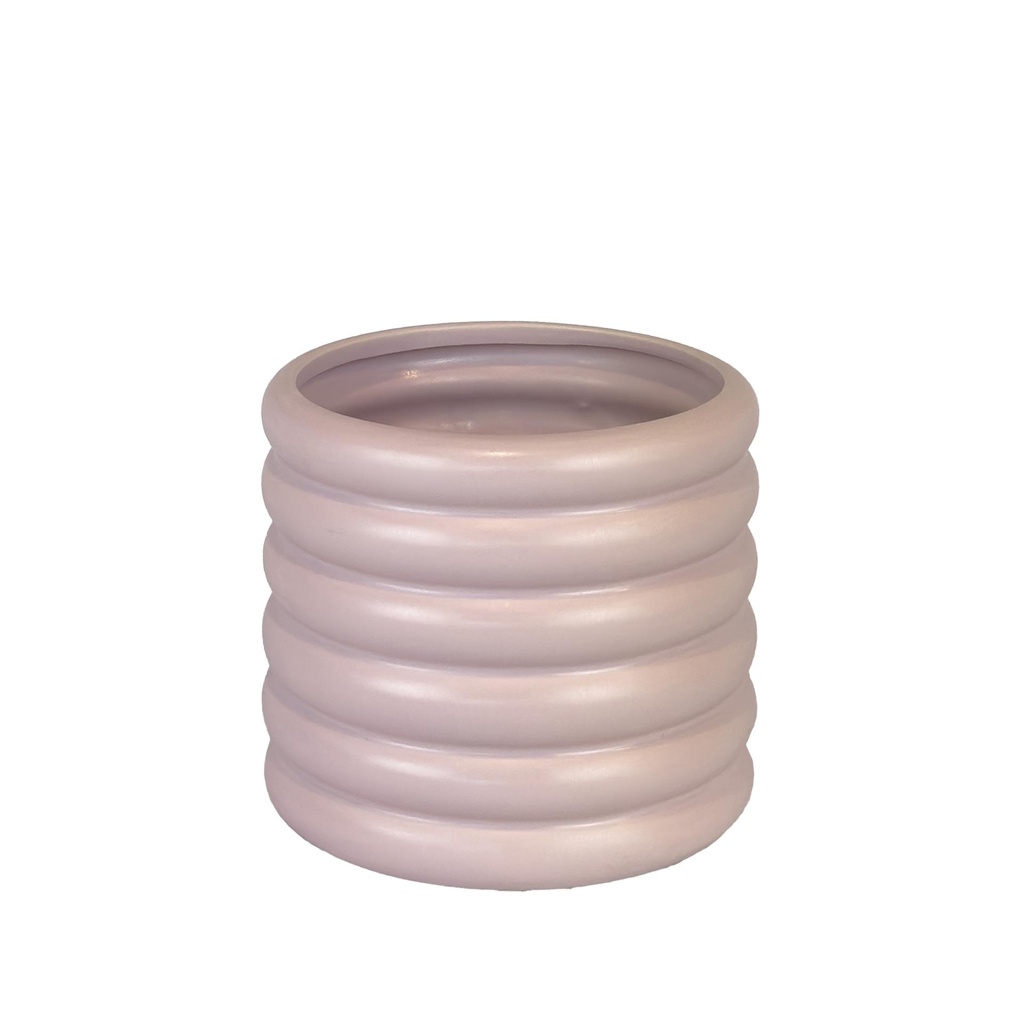 Luna pot round purple 7.75x6.25"