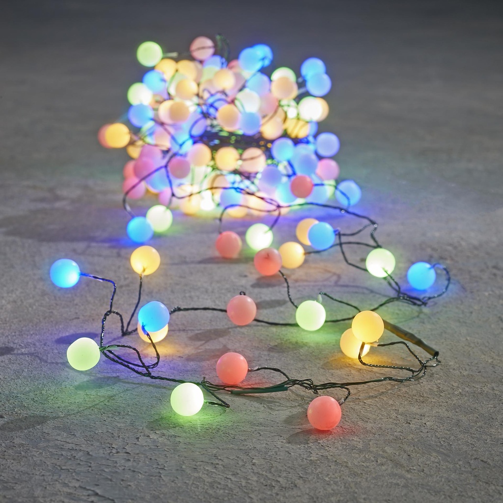 Outdoor Berry Cluster LED Wire P/I on timer 200L Multicolour