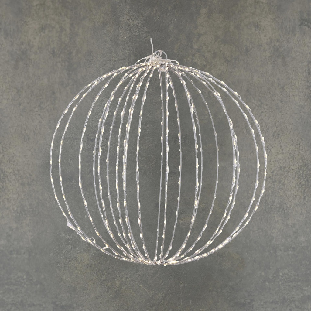 Outdoor LED Ball P/I on timer 400L Silver Classic White - 24