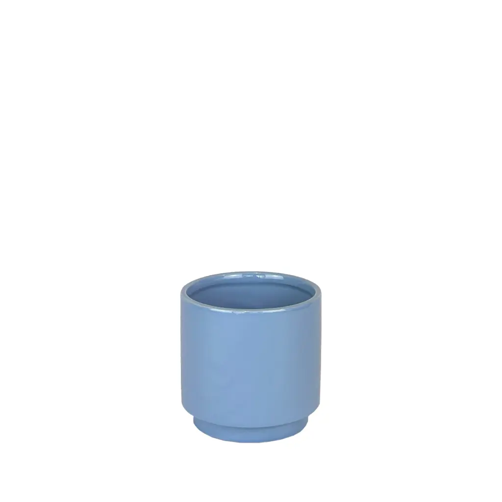 Silas pot round blue 5.25x4.75"
