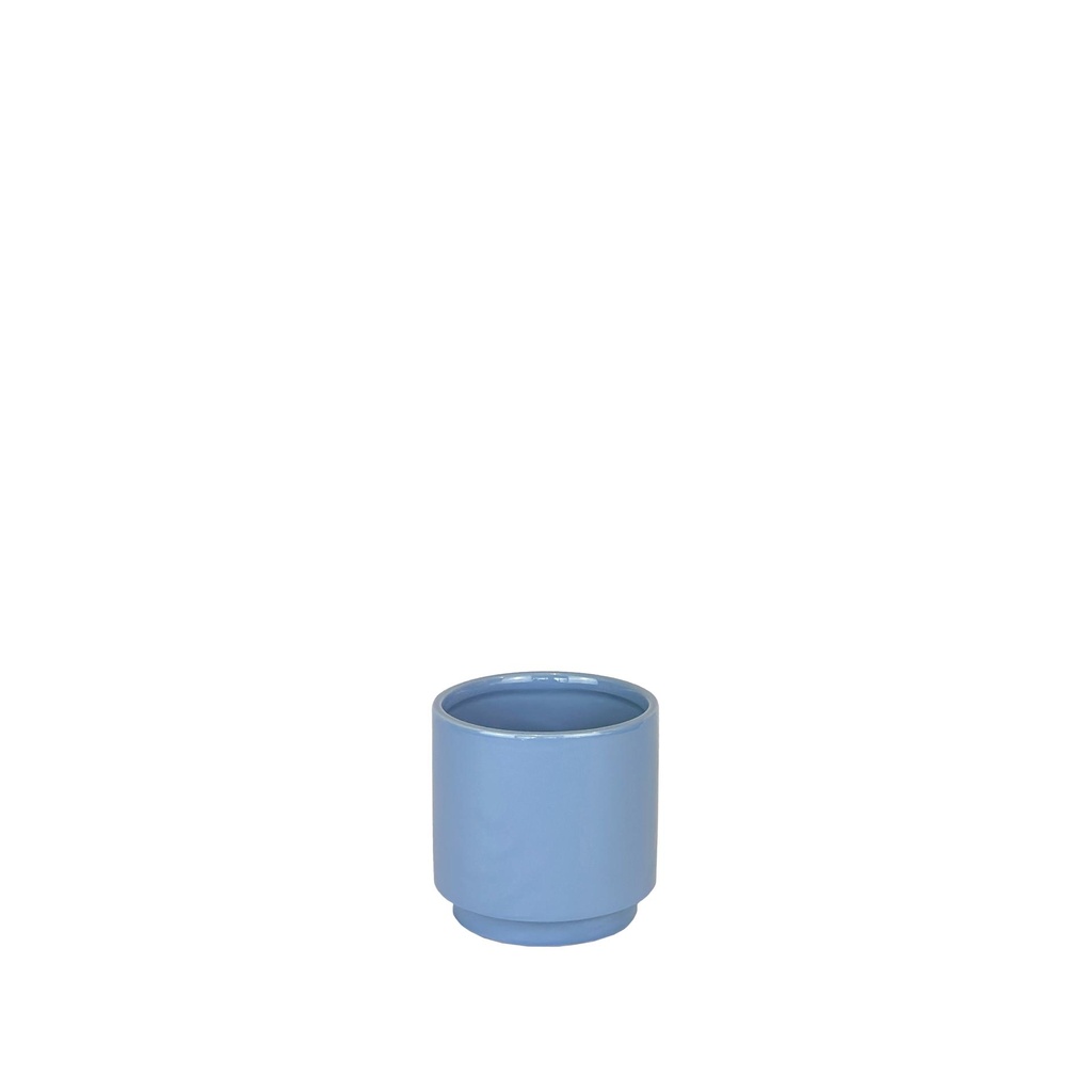Silas pot round blue 5.25x4.75"