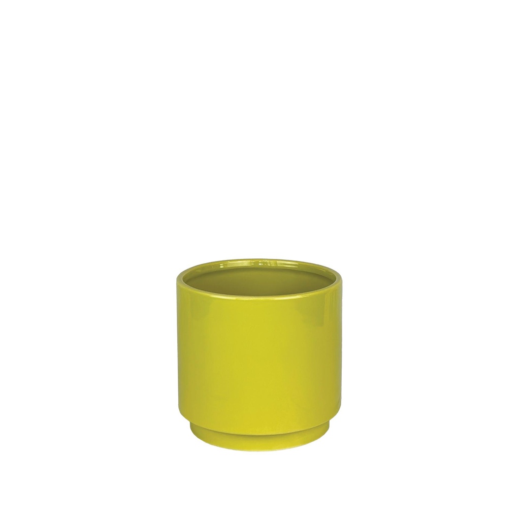 Silas pot round green 7.25x6.5"