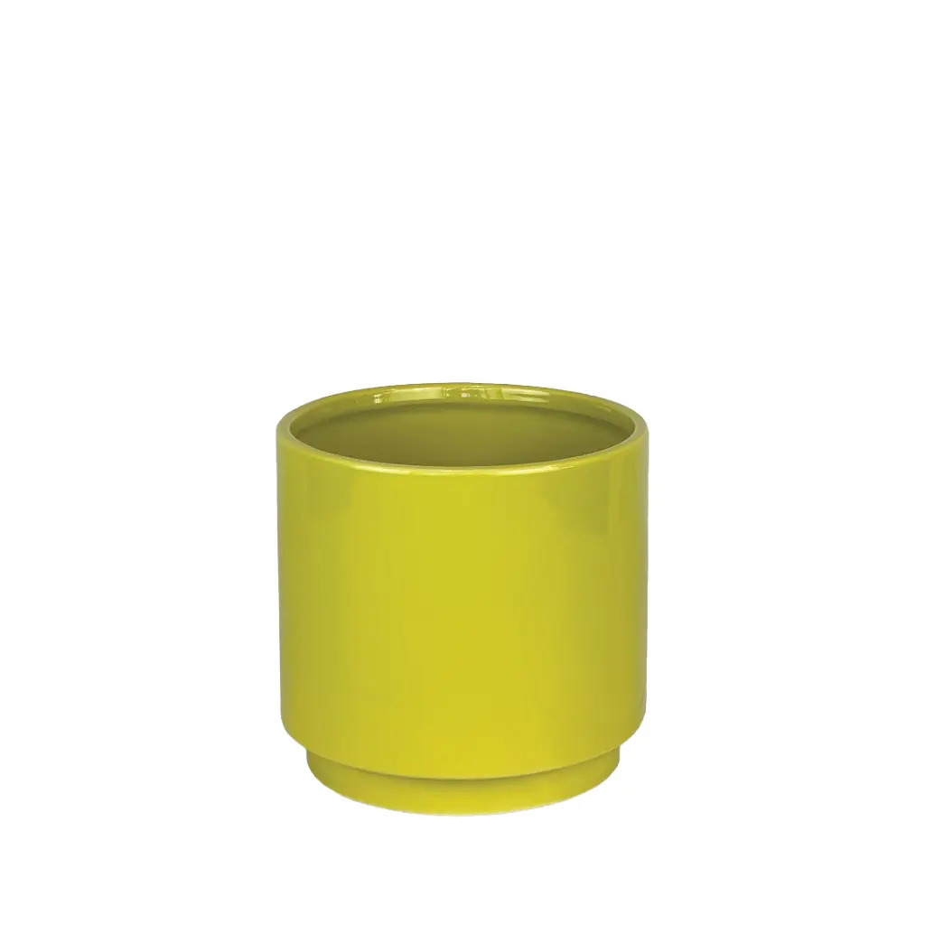 Silas pot round green 7.25x6.5"