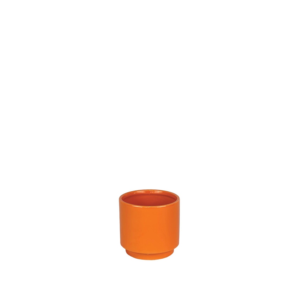 Silas pot round orange 5.25x4.75"