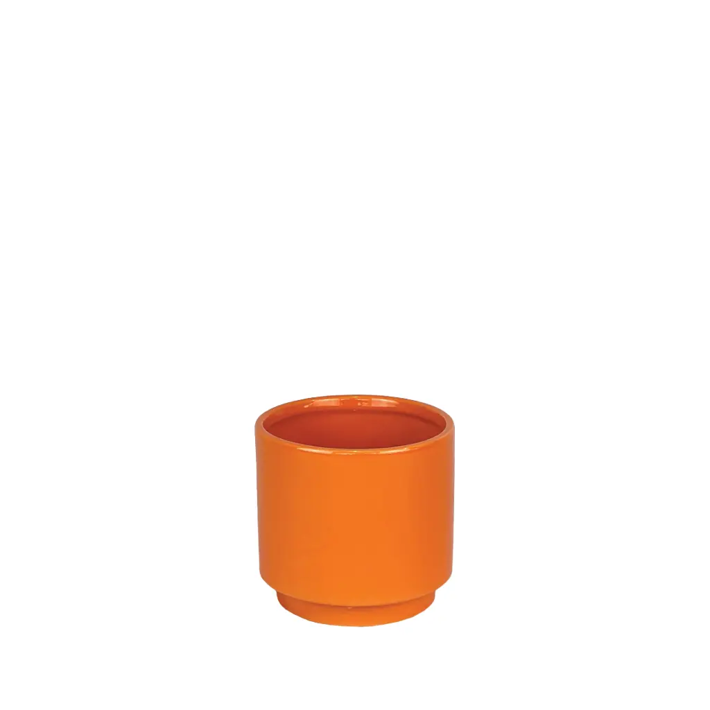 Silas pot round orange 5.25x4.75"