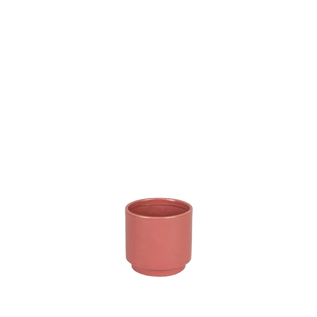 Silas pot round pink 5.25x4.75"