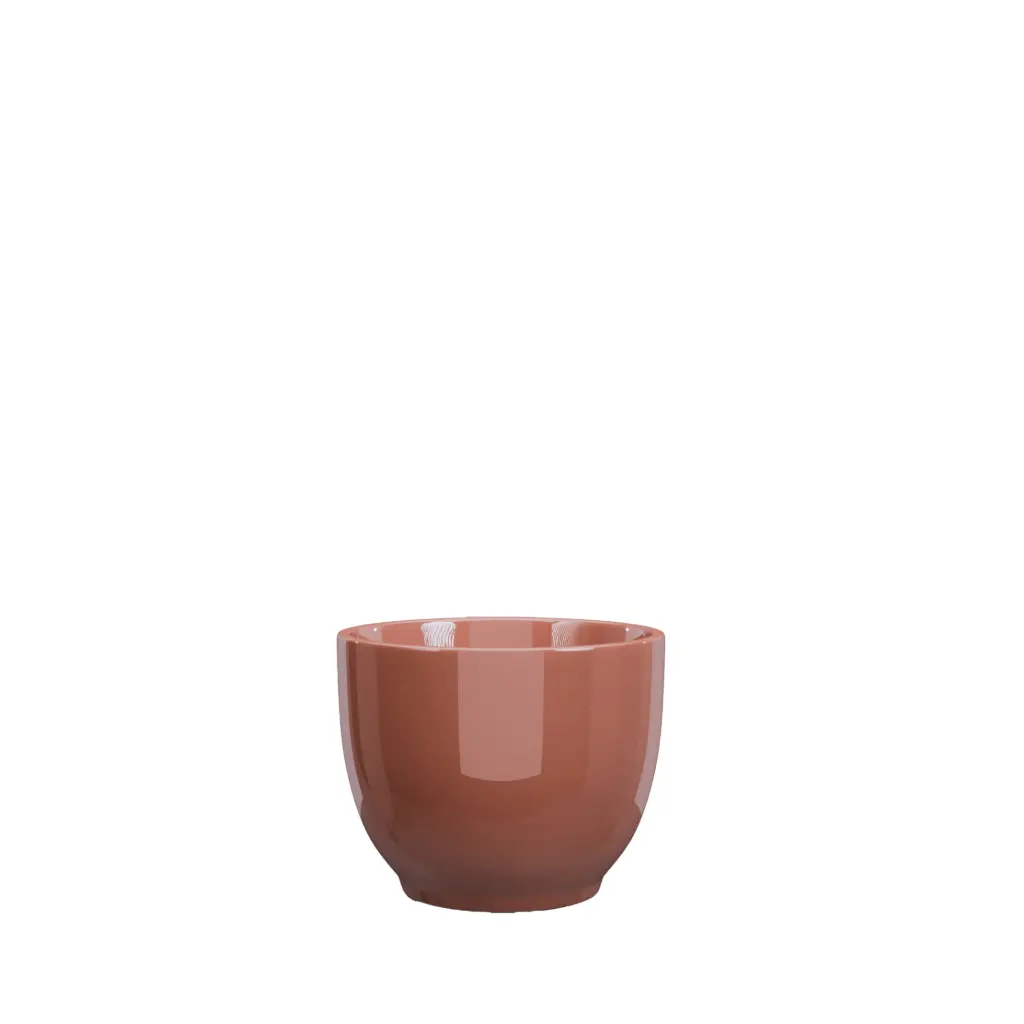 Krista pot round brown 5.75x4.75” 