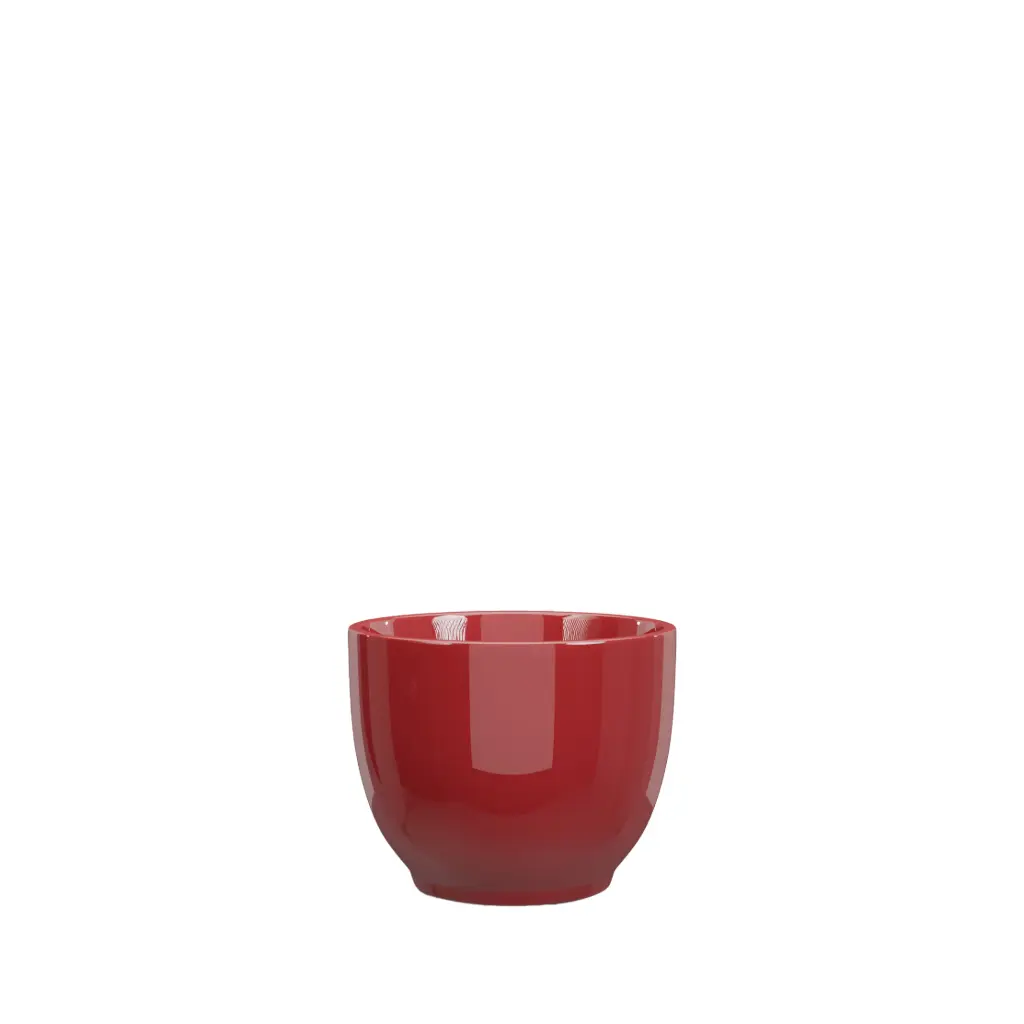 Krista pot round red 5.75x4.75"