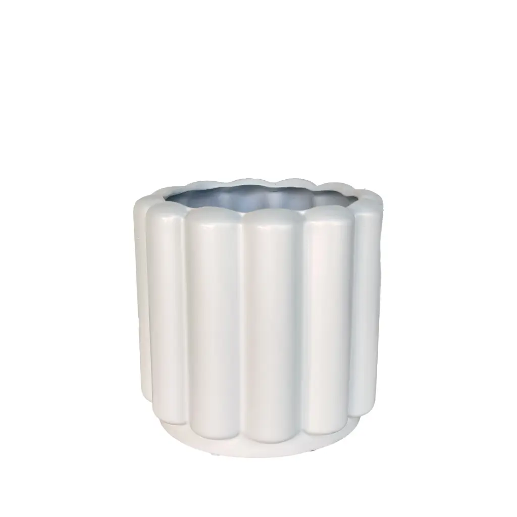 Beau pot round white - 8.75x8"