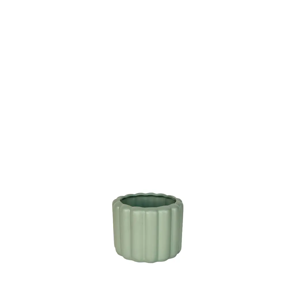 Beau pot round green - 4.75x4"