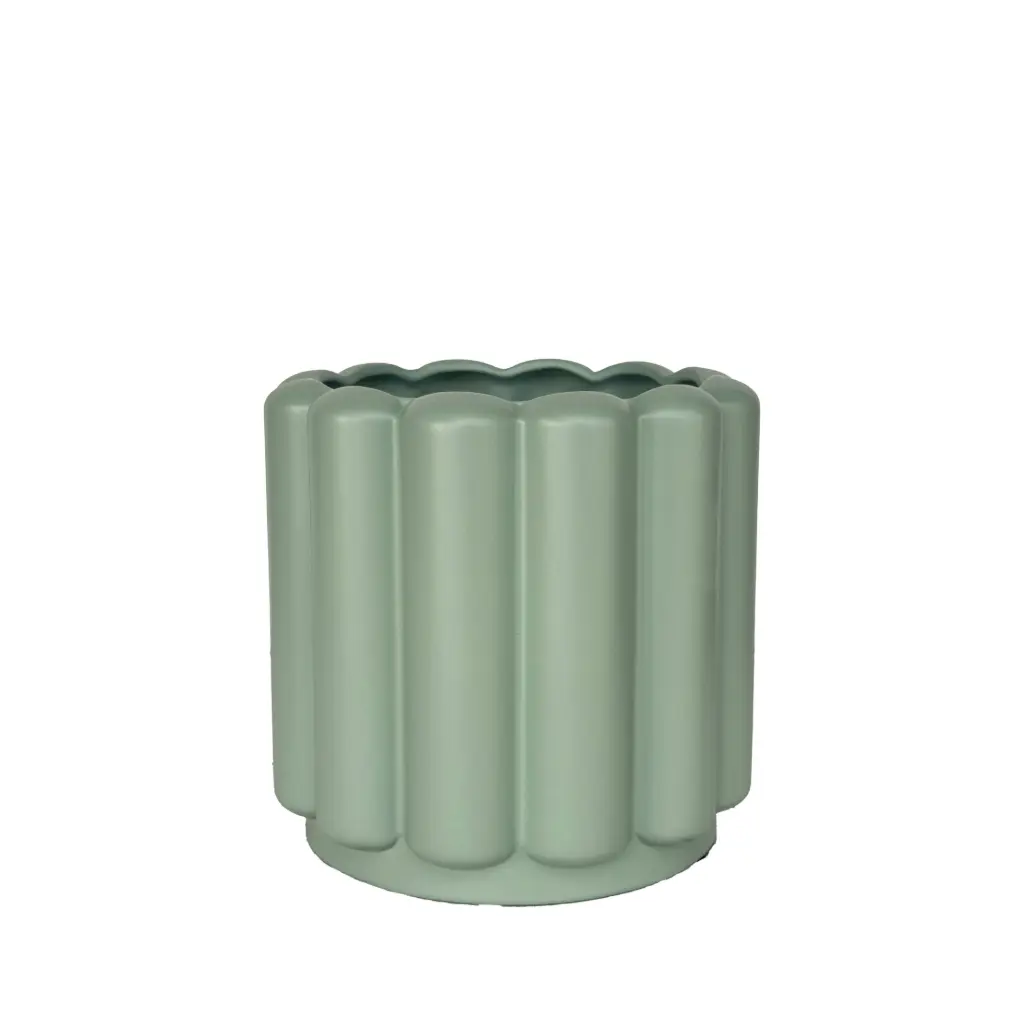 Beau pot round green - 8.75x8"