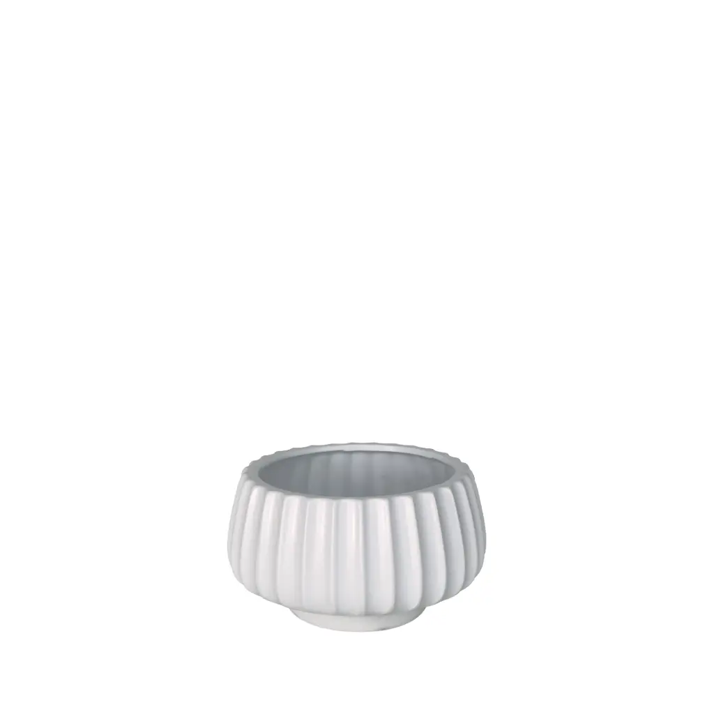 Posy bowl round white - 7x4.25"