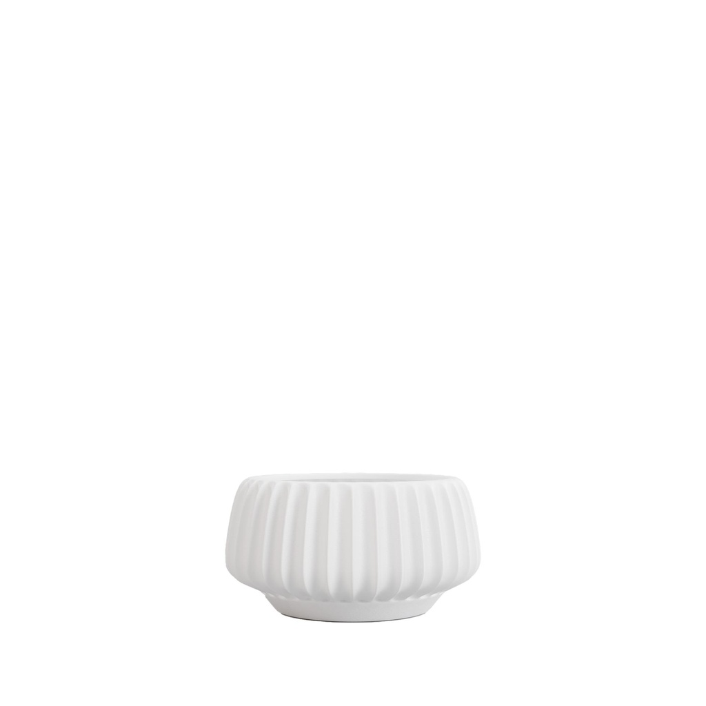 Posy bowl round white - 7x4.25"