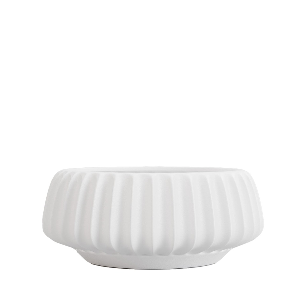 Posy bowl round white - 13.75x6.5"