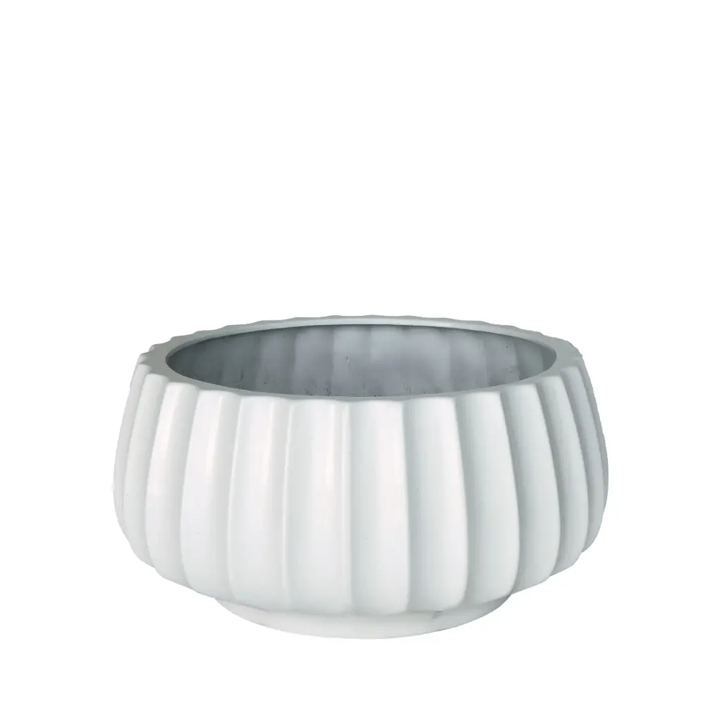 Posy bowl round white - 13.75x6.5"