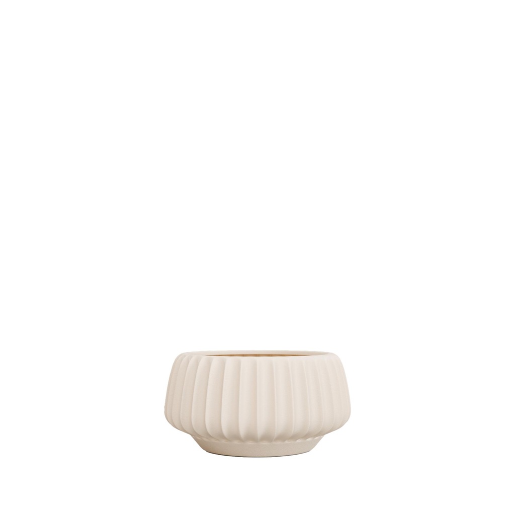 Posy bowl round beige - 7x4.25"