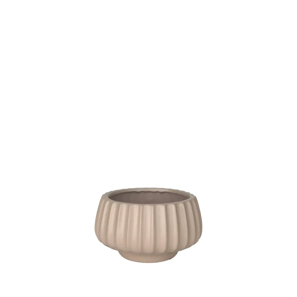 Posy bowl round beige - 7x4.25"