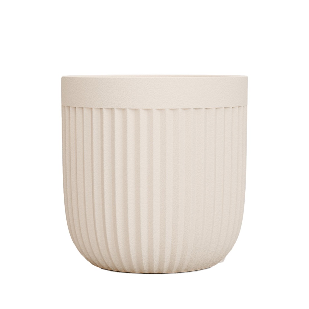 Vivi pot round beige - 11.75x11.75"