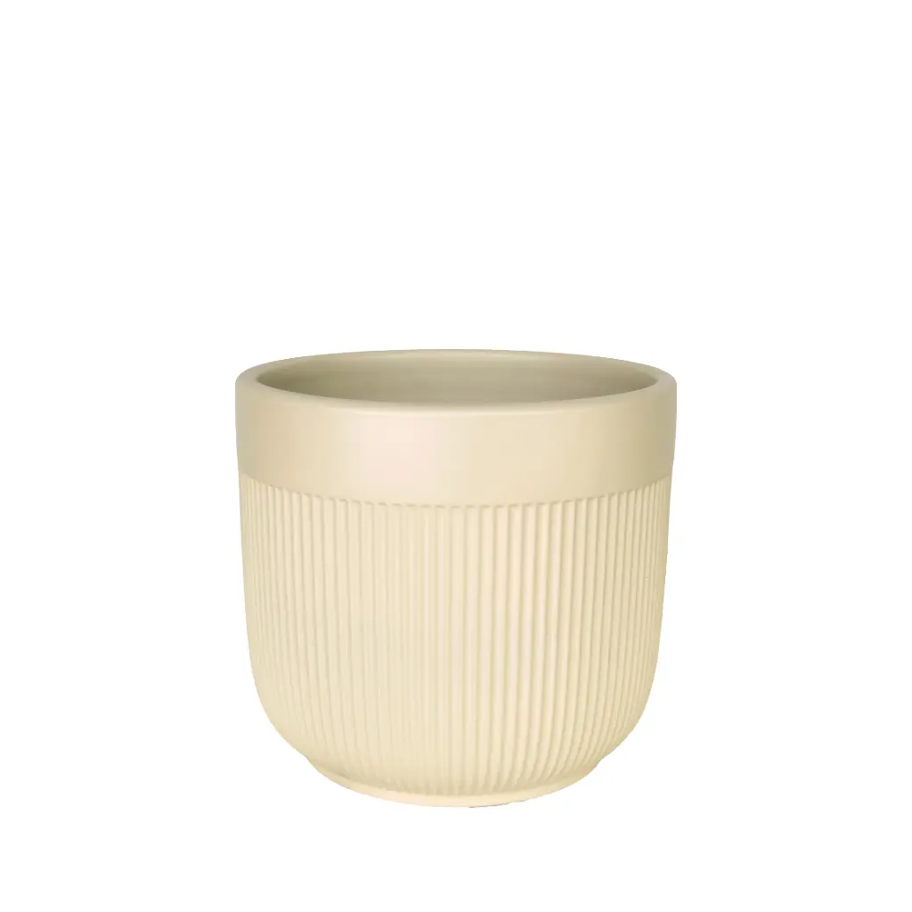 Vivi pot round beige - 9x9"