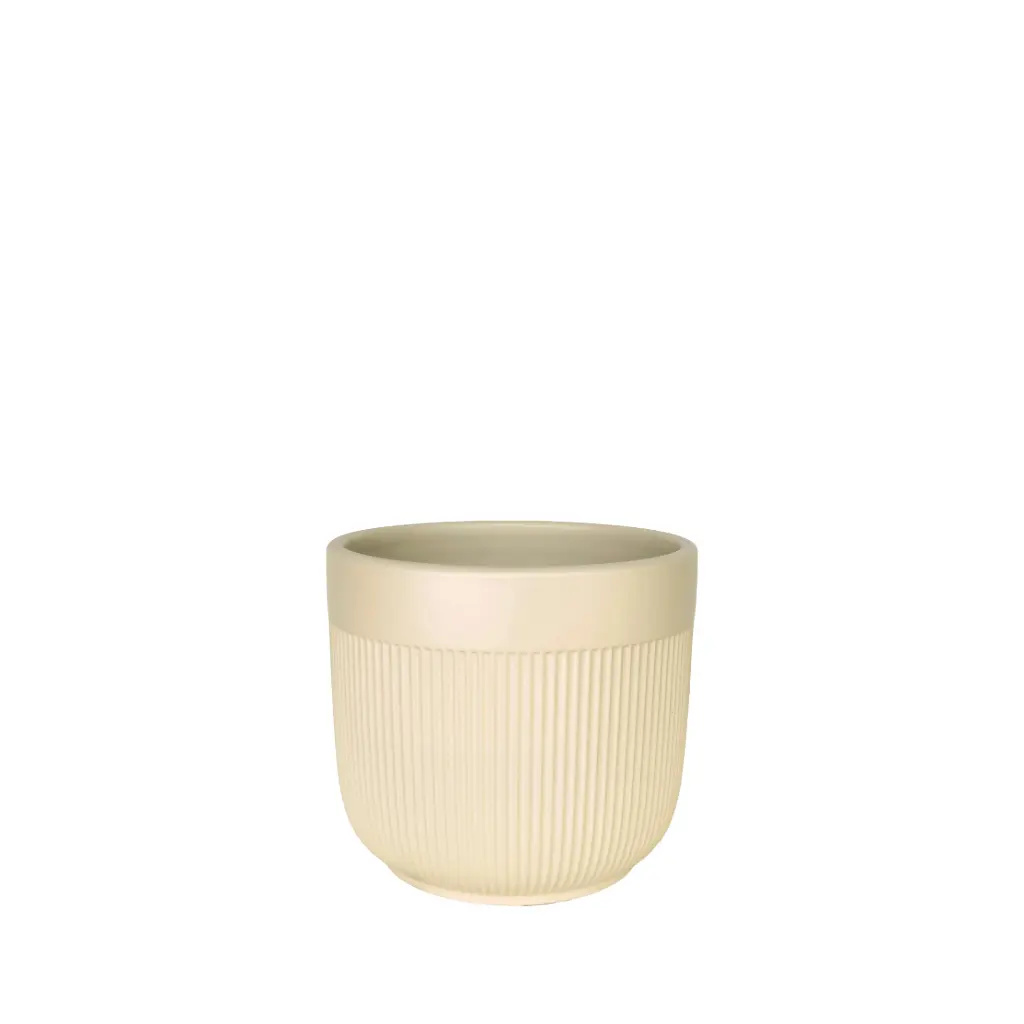 Vivi pot round beige - 6.75x6.25"