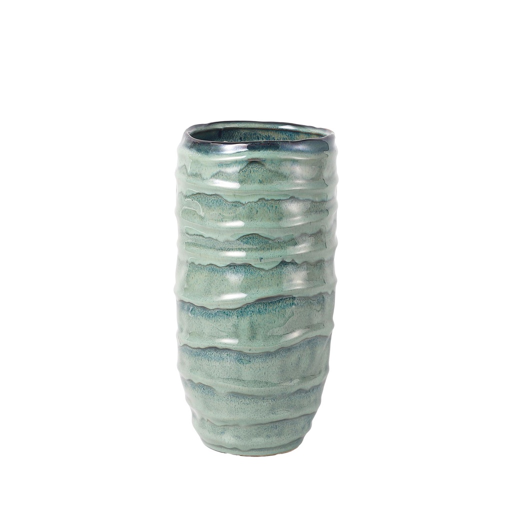 Pepe vase round blue - 6x10.75"