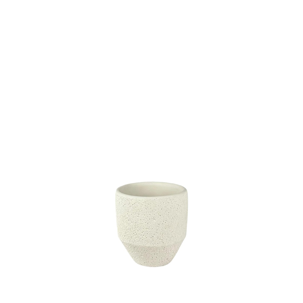 Astrid pot round white - 4.25x4.25"