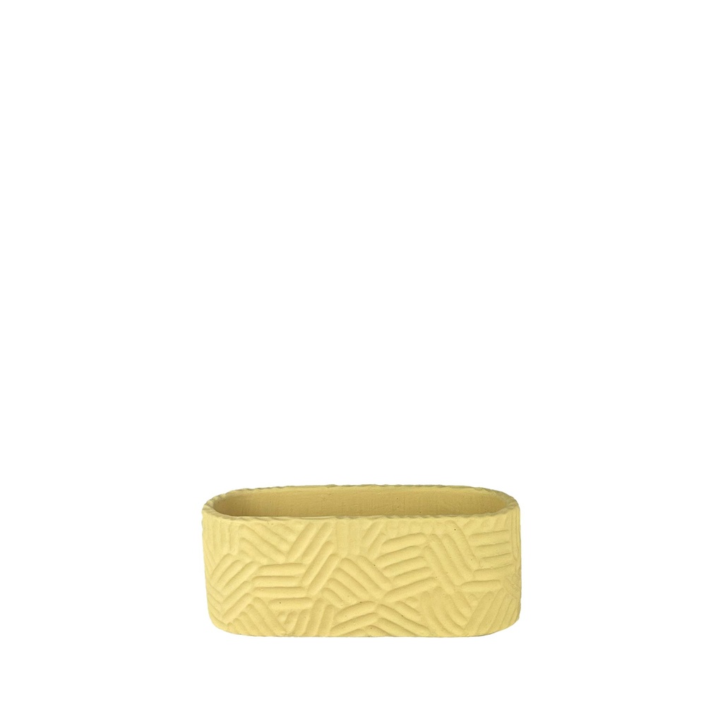 Sancho pot oval yellow - 8x3.25x3.75"