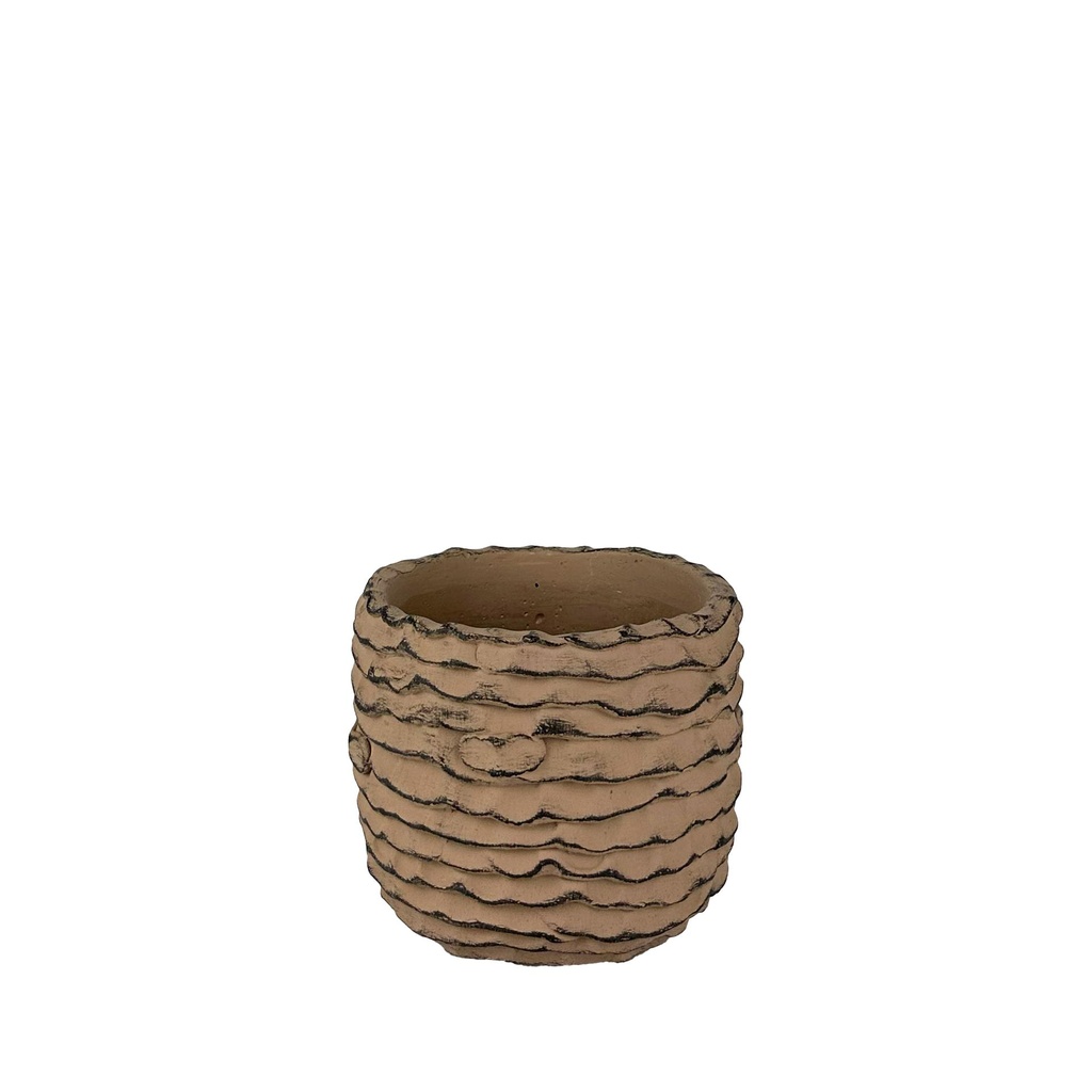 Rainer pot round brown - 6x5.25"